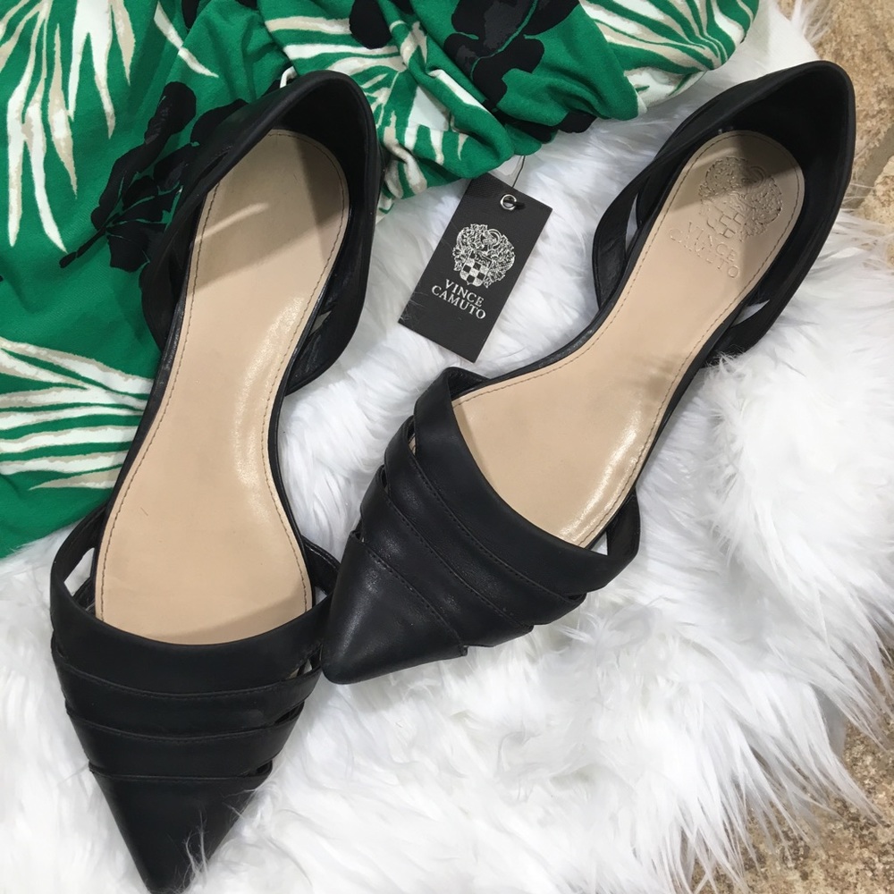 Vince Camuto Leather Flats Pointy Toe